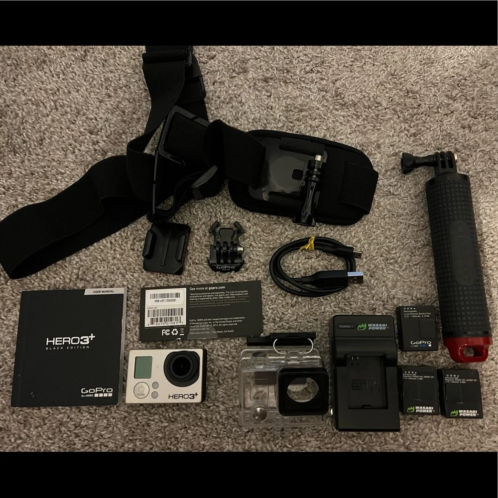 GoPro Hero3+ Black with accessories